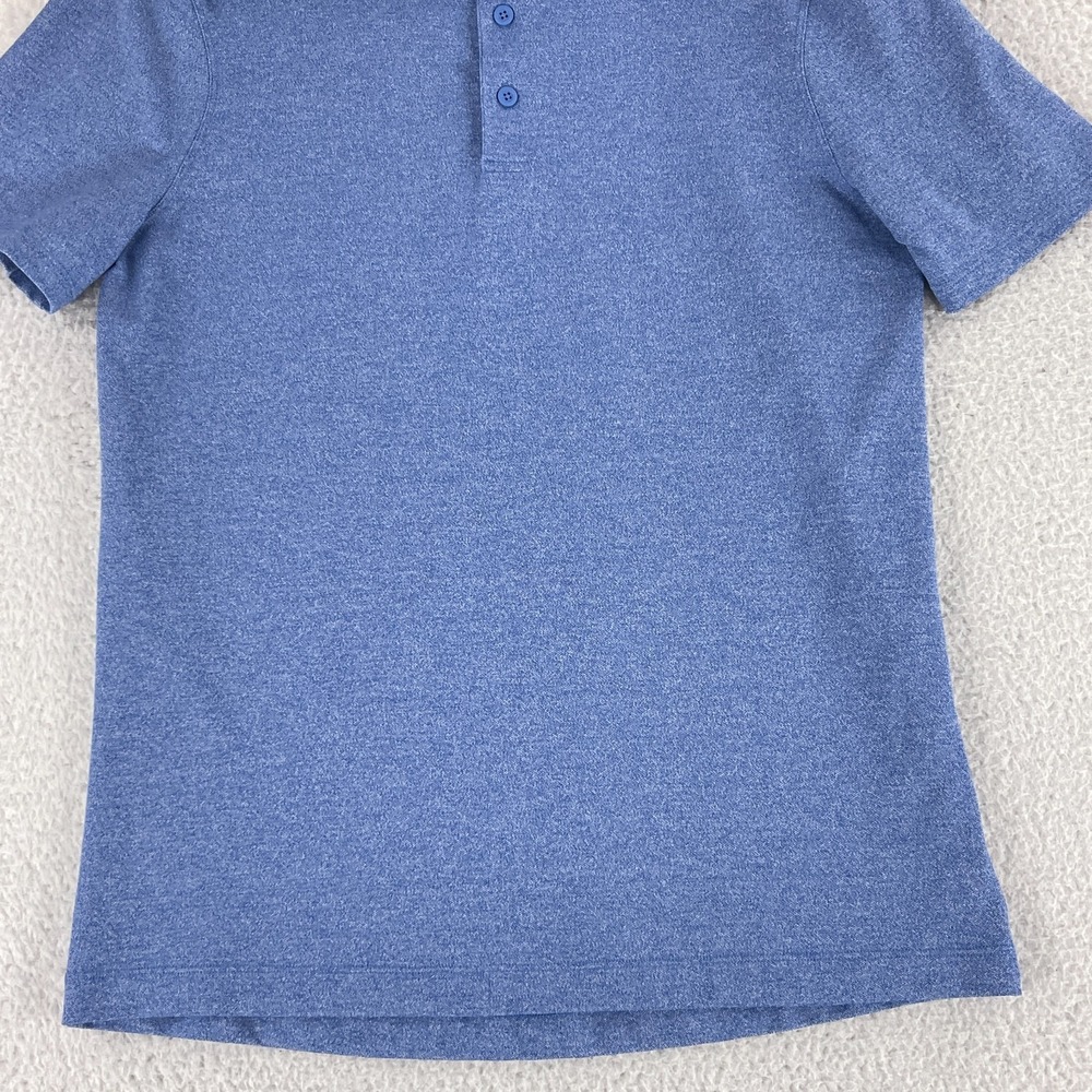 Lululemon Evolution Polo Shirt Mens Small Blue Short Sleeve Casual Golf Active - Picture 5 of 11